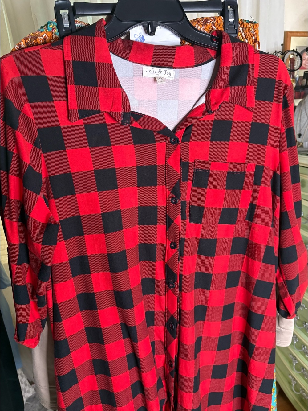 Red and Black Buffalo Plaid Nightshirt